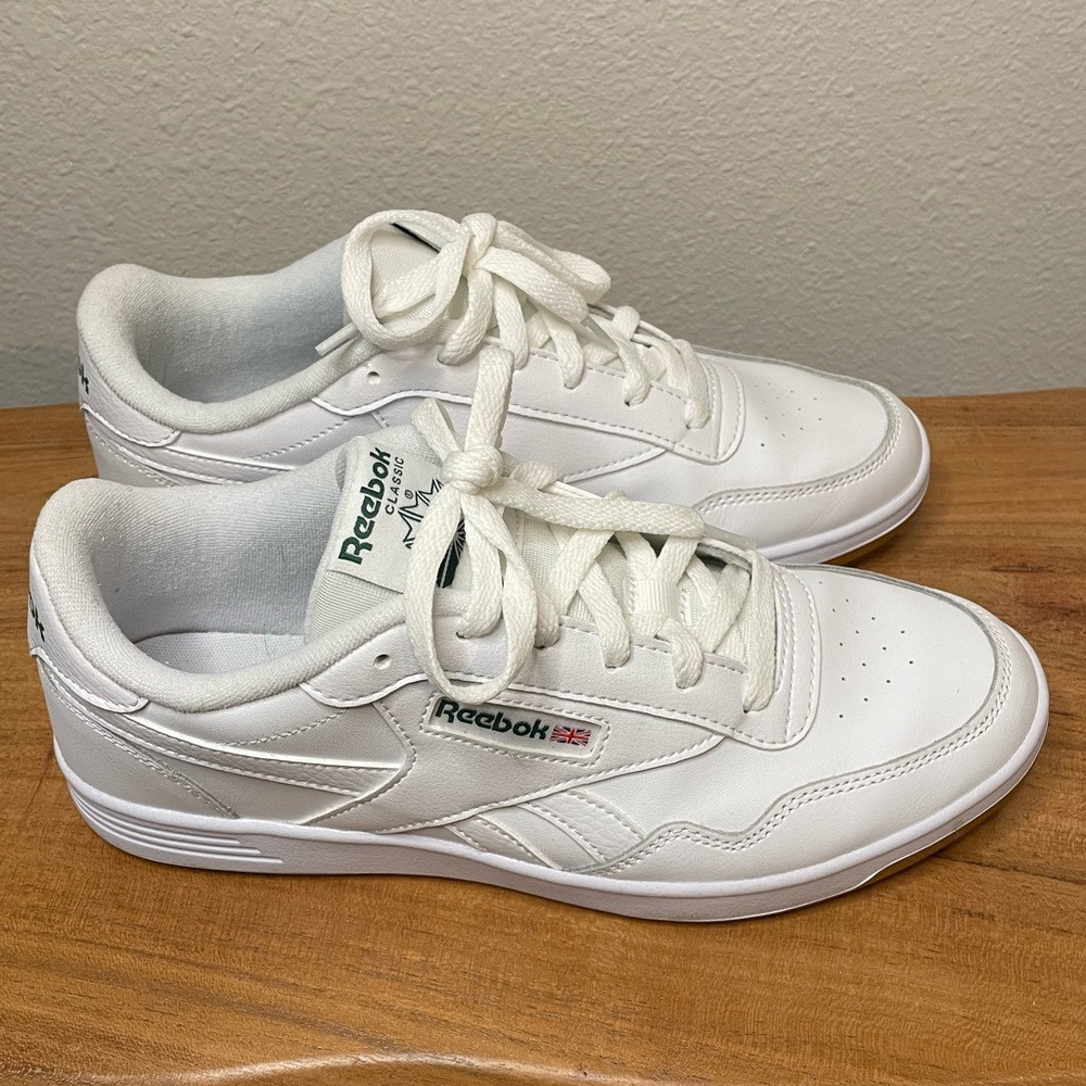 Reebok White Leather Club C Sneakers